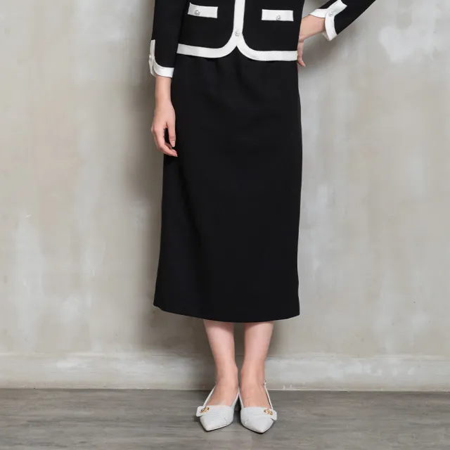 【perng yuh 芃諭名品】緩步瞬間 坑條 柔彈 直筒長裙(2025 AW Collection｜4C秋冬新品上市)