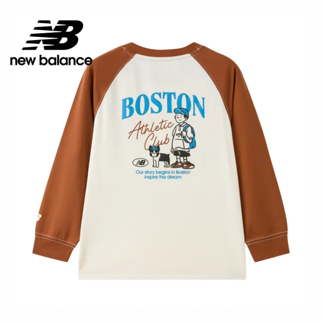 【NEW BALANCE】NB 童裝拼色長袖上衣_7DF3403WBW_男童/女童_米色