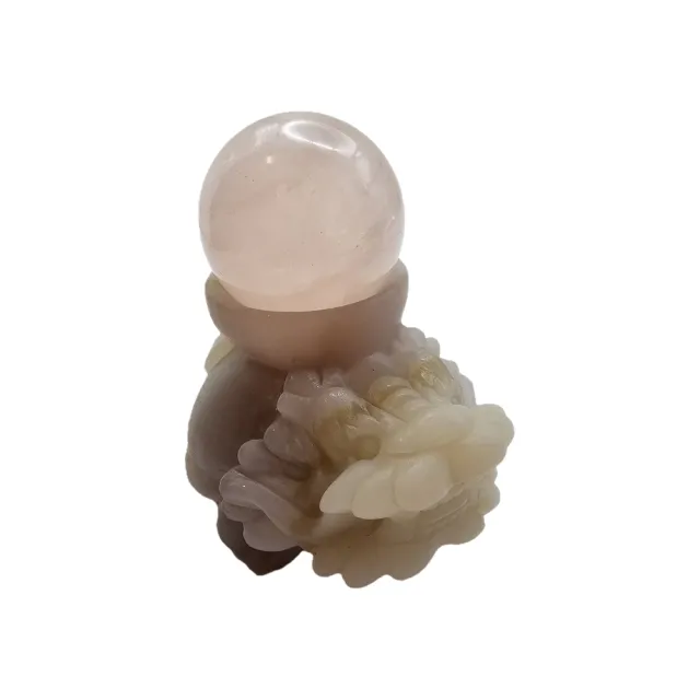 【藏古祥館】粉晶聚寶盆龍龜  XA10(龍龜)