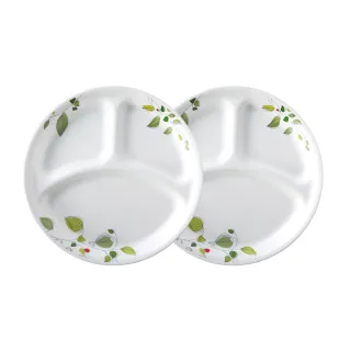 【CorelleBrands 康寧餐具】10吋分隔盤-二入組(多花色可選)