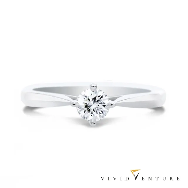 【Vividventure 亞帝芬奇】14K 天然鑽石 GIA 30分 FSI2 戒指+10分 鑽石 男戒 愛的相遇(結婚 對戒 套組)