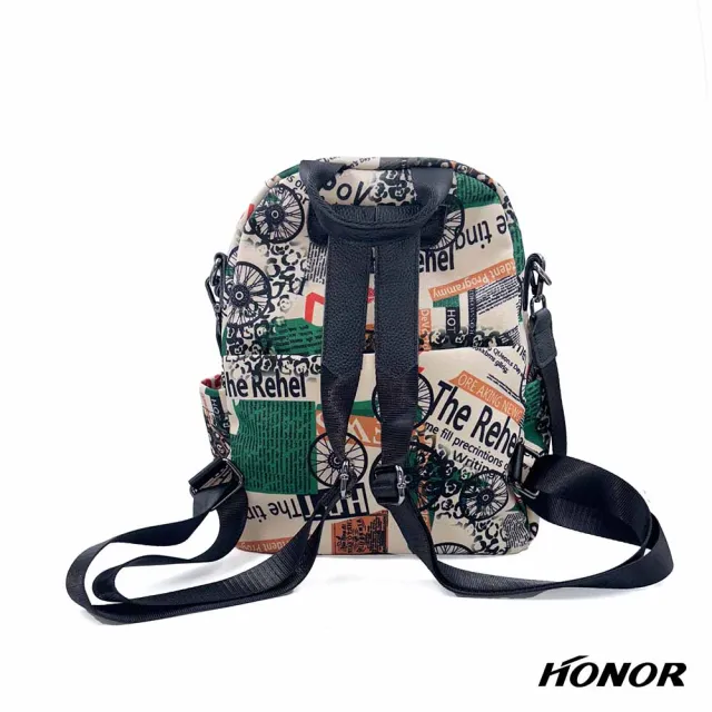 【HONOR 山形屋】復古報刊文藝後背包-綠