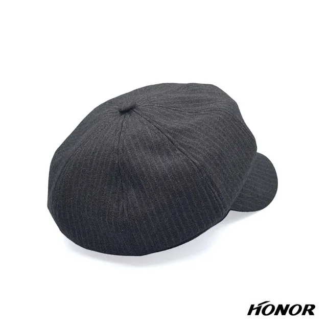 【HONOR 山形屋】灰韻條紋復古報童帽-灰黑