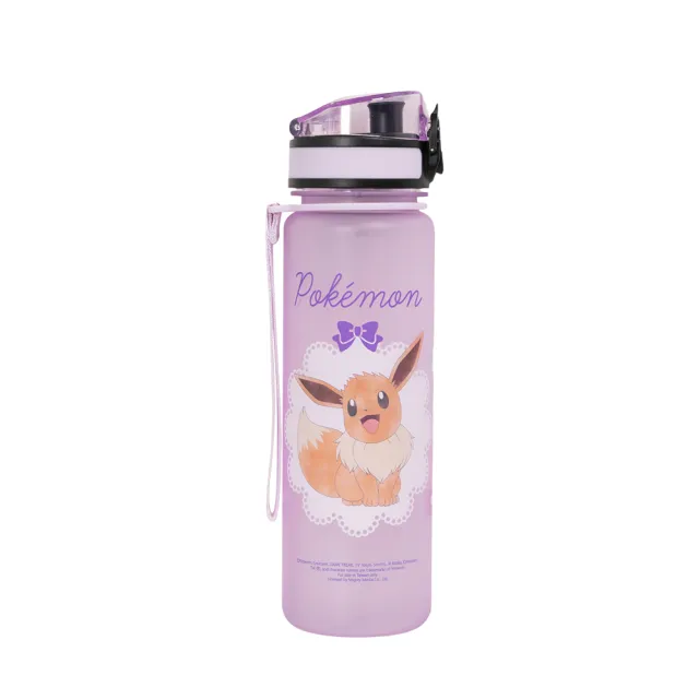 【IMPACT 怡寶】寶可夢伊布彈蓋Tritan水壺／水杯/水瓶（500ML）附提繩-粉紫