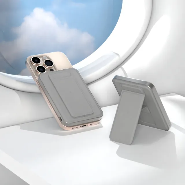 【Allite】超薄充 5000 mAh Qi2 磁吸支架行動電源(產品標示 Wh 可帶上飛機)