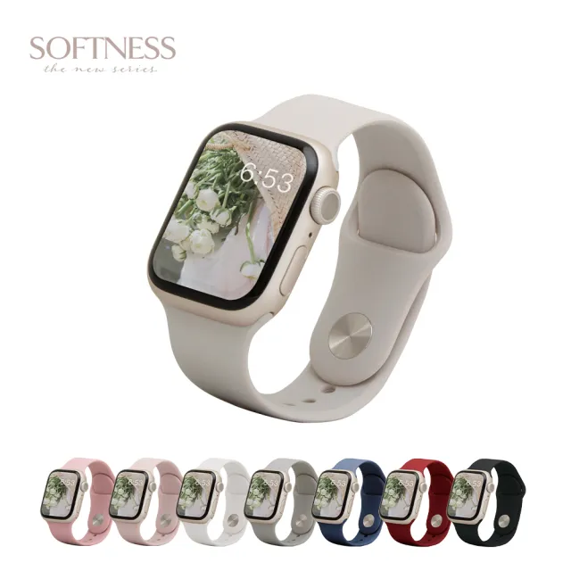 【General】Apple Watch 錶帶S10/9/8/7/6/5/4/3/2/1/SE系列/Ultra系列 簡約舒適防水矽膠壓扣錶帶(標準款)