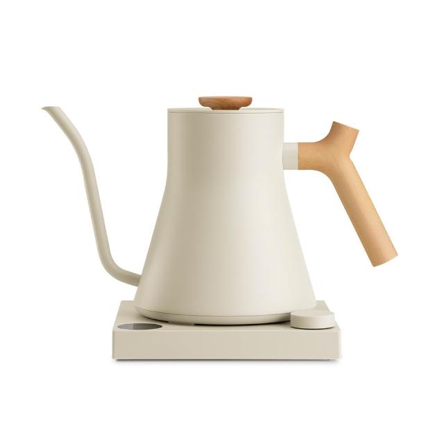 【FELLOW】STAGG EKG PRO 電子溫控手沖壺-旗艦版 芝麻白(搭配楓木實木把手)