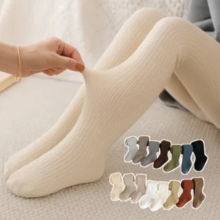 【橘魔法】百搭細條羅紋褲襪(連褲襪 襪子 大童 兒童 褲襪 內搭褲 女童 洋裝搭配 童裝)