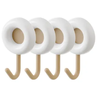 【hoi! 好好生活】懶角落基礎掛鉤-4入(多色可選)