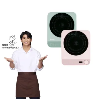 【陳傑憲代言TECO 東元】美型旋鈕觸控IH變頻電磁爐 YJ1225CBG / YJ1226CBP(莫蘭迪綠/櫻花粉)