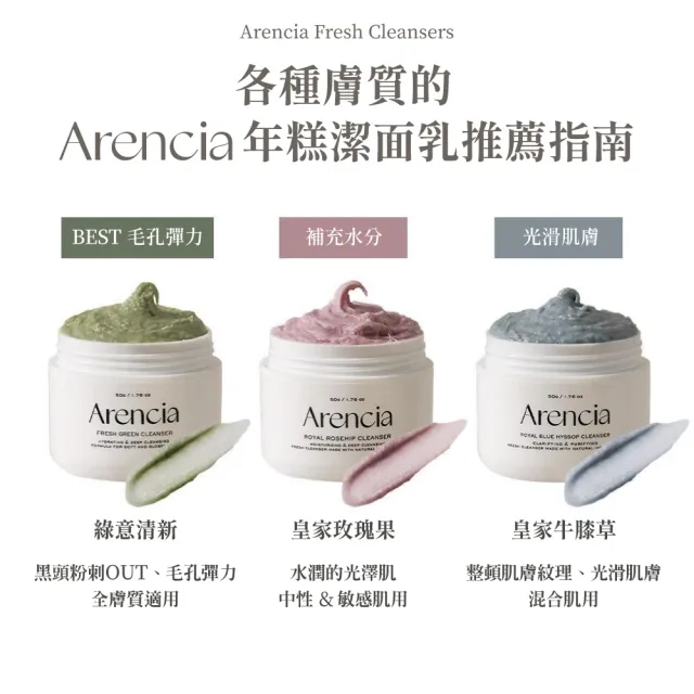 【Arencia】年糕潔面乳 120g*2(韓國 深層保濕 年糕洗面乳 洗面乳)