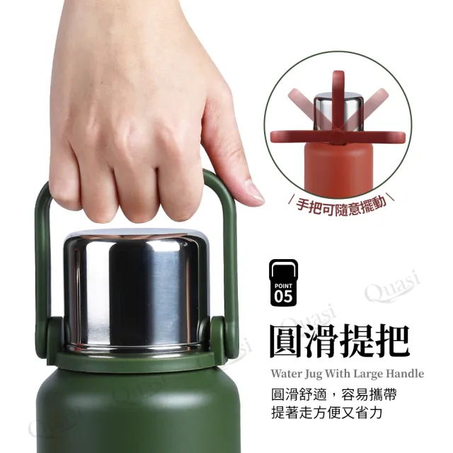 【Nerez 耐樂斯】樂野316不鏽鋼可提式保溫壺800ml(直飲附杯蓋)
