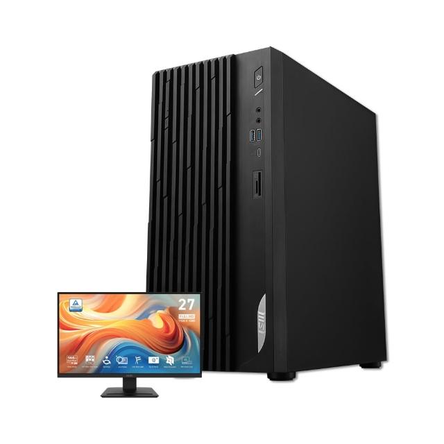 【MSI 微星】+27型144Hz螢幕★14代i5 十核電腦(PRO DP180 14A-1097TW/i5-14400/16G/2TB SSD/W11H)