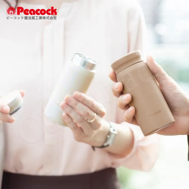 【Peacock 日本孔雀】小資族 超輕量隨身不鏽鋼 保冷保溫杯200ML-摩卡棕(迷你杯)