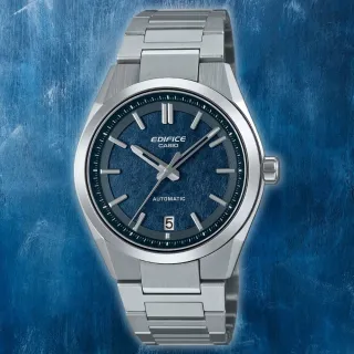 【CASIO 卡西歐】EDIFICE系列 經典三指針錶款 鍛造碳 潮流 跑車風格 機械錶 藍面 39mm(EFK-100D-2A)
