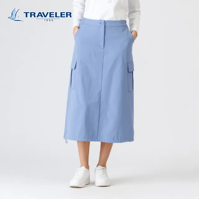 【TRAVELER 旅行者】女款四面彈吸排抗UV長裙｜252TR601(吸排/抗UV)