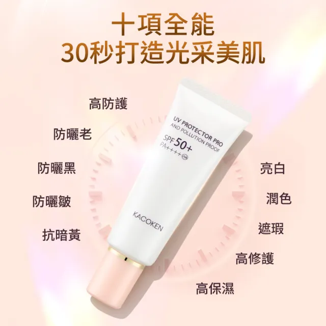 【KACOKEN 御姬研】美美姬防曬 積極抗老防曬光采霜SPF50+ PA++++ 小姐不熙娣 節目推薦(40g*2入)