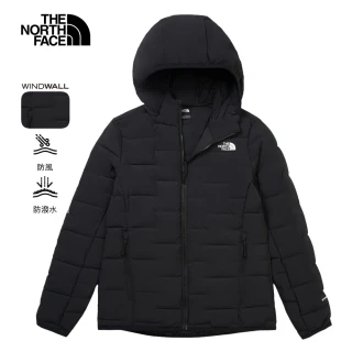 【The North Face 官方旗艦】北面女款黑色DWR防潑水羽絨外套｜8DX6JK3