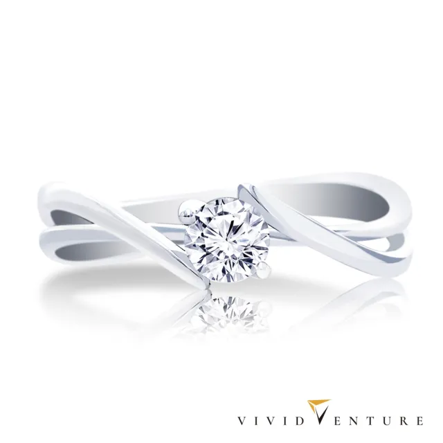 【Vividventure 亞帝芬奇】14K 天然鑽石 GIA 30分 FSI2 戒指+10分 鑽石 男戒 永恆綻放(對戒 結婚 套組)