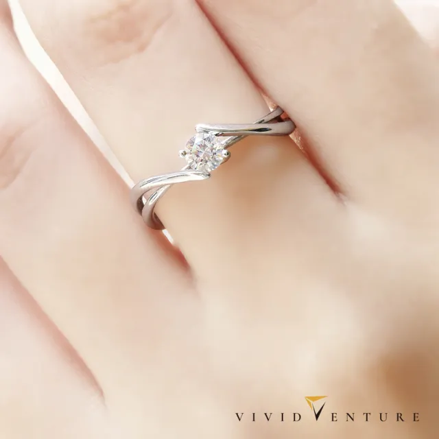 【Vividventure 亞帝芬奇】14K 天然鑽石 GIA 30分 FSI2 戒指+10分 鑽石 男戒 永恆真諦(對戒 結婚 套組)