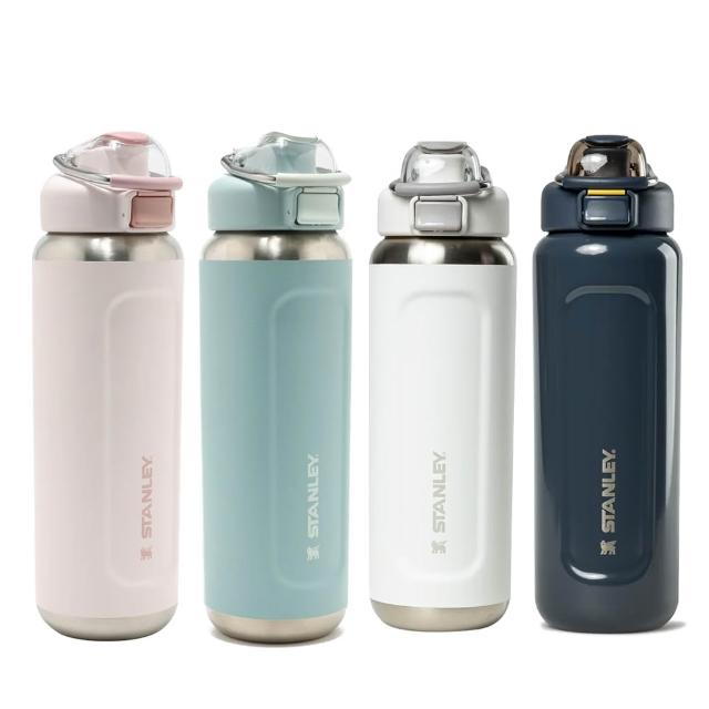 【Stanley】戶外露營經典系列 彈蓋提環水壺 0.7L(10-13111-046冰雪白 052暮光藍 047山櫻粉 055湖水綠)