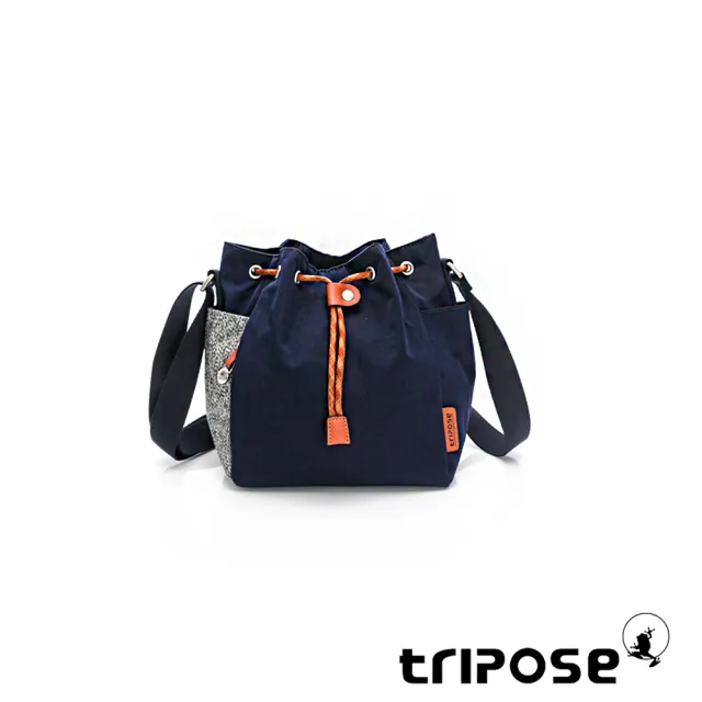 【tripose】漫遊系列岩紋尼龍斜背水桶包(多色)