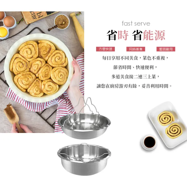 【PERFECT 理想】極緻316深型可提式不銹鋼蒸盤22CM(台灣製造316)