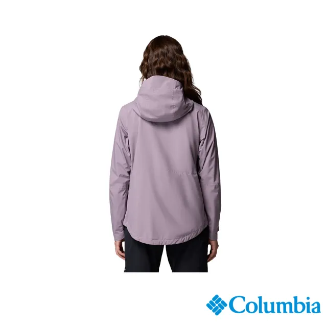 【Columbia 哥倫比亞】女款-OT防水外套-Ampli-Dry™-紫灰色(UWK24960PG/JF)