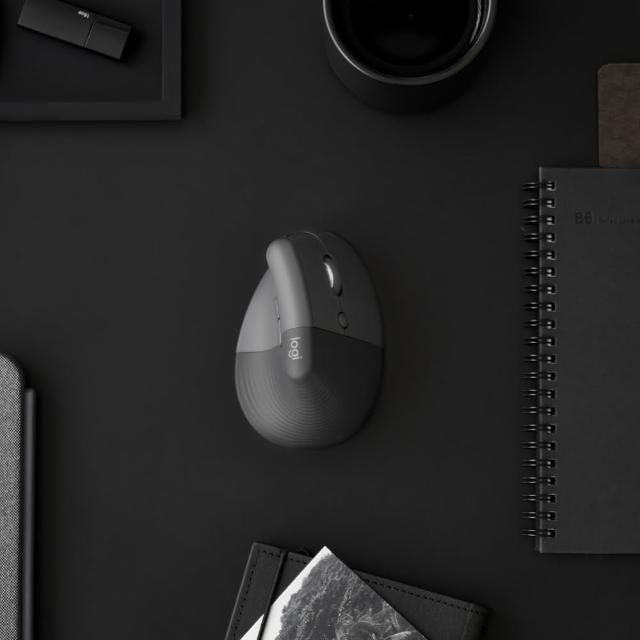 【Logitech 羅技】Lift 人體工學垂直無線藍牙滑鼠(石墨灰)