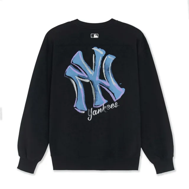 【MLB】背後大Logo長袖大學T 紐約洋基隊(3AMTB3254-50BKS)