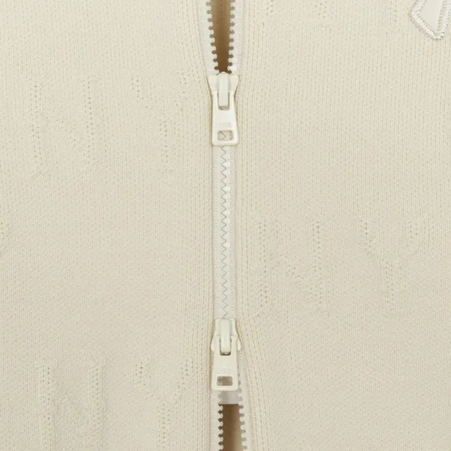 【MLB】女版長袖復古水洗針織衫 Monogram系列 紐約洋基隊(3FKCM0154-50CRS)