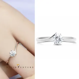 【Vividventure 亞帝芬奇】鉑金 GIA 30分 DVVS2 3VG 八心八箭 天然鑽石 真鑽 戒指 樂愛