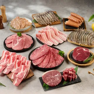 【王品集團】王品嚴選100盎司重磅燒肉組_13盤入(2.96公斤)