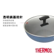 【THERMOS 膳魔師】獨家2入_迷霧星空不沾鍋單柄湯鍋18cm+含蓋炒鍋28cm(TJP)