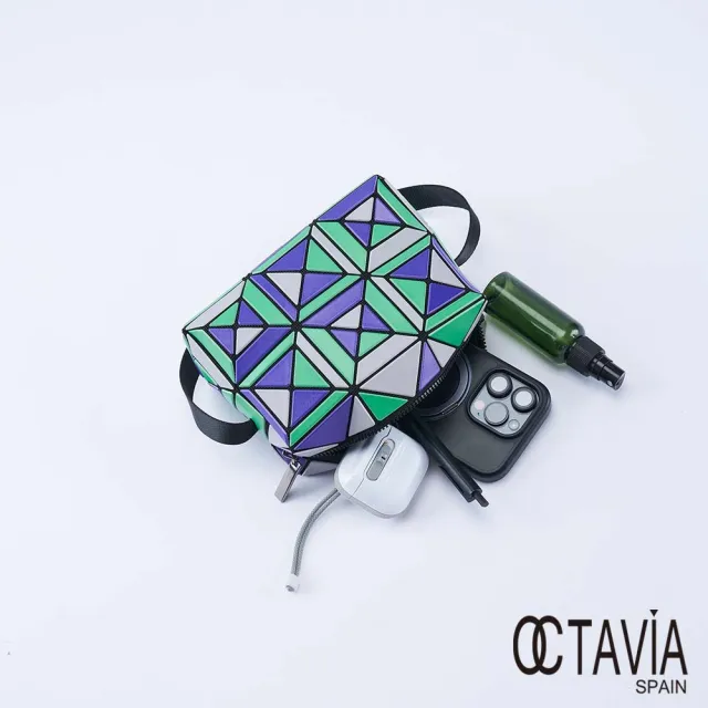 【OCTAVIA 8】雙11 OCTAVIA 8 -  教堂彩窗 幾何三角立體四方斜背小包 - 三色可選(迷你肩背包 斜 
