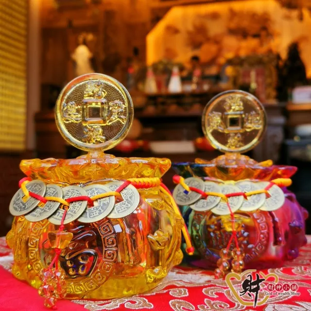 【財神小舖】招財進寶 五帝錢袋聚寶盆(兩款任選 已開光 招財 高雄進寶財神廟)