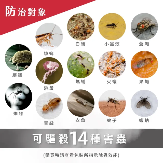 【必安住】水蒸式殺蹣滅蟑劑10g-12入/箱(適用3-4坪 強效驅殺14種害蟲)