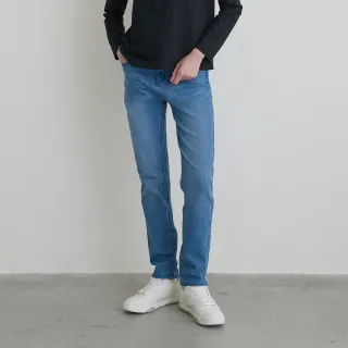 【GIORDANO 佐丹奴】女裝鬆緊腰休閒牛仔長褲(61 淺藍)