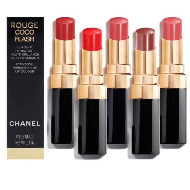 【CHANEL 香奈兒】COCO晶亮水唇膏3g任1款(56玫瑰棕/66清新紅/90木玫瑰/144可可裸色/152乾燥橘-國際航空版)