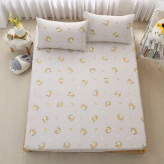 【HOYACASA  禾雅寢具】黃阿瑪聯名款-精梳棉床包枕套三件組-黃阿瑪估奈(雙人)