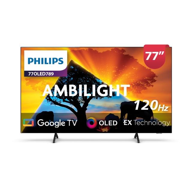 【Philips 飛利浦】77型4K 120Hz OLED Google TV 智慧顯示器(77OLED789)