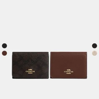 【COACH】蔻馳官方直營 經典Logo卡袋皮夾 錢包 短夾-多色任選(CZ034/CZ446)