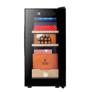 【Lezun】23L電子恒溫恒濕雪茄櫃 養茄櫃(雪茄盒 紅酒櫃 養茄房 雪茄恒溫櫃)