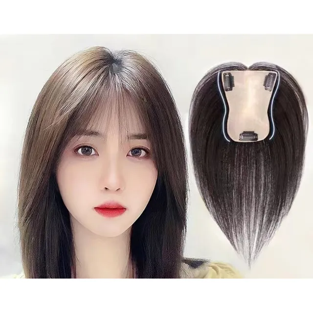 【MoonDy】假髮片 補髮片 假髮 髮片 真人假髮 仿真頭皮髮片 透氣假髮 瀏海假髮 高顱頂髮片 女生 