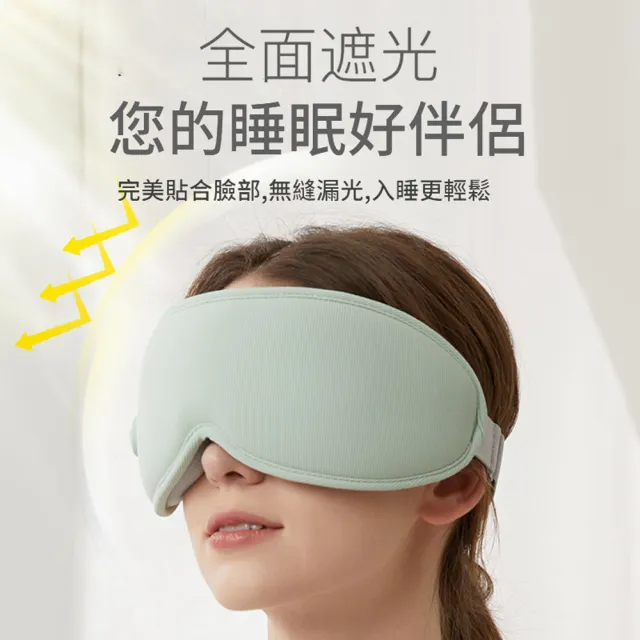 【ANTIAN】無線加熱3D熱敷眼罩 三檔調溫 眼部SPA護眼蒸汽眼罩 遮光助眠眼罩 睡眠眼罩