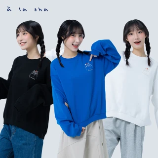 【a la sha】獨家魅力價1111↘miao繡花特殊剪裁袖T