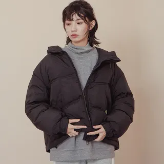 【gozo】MOMO獨家款★限量開賣 防潑水雙向拉鍊可調節連帽羽絨外套(兩色)