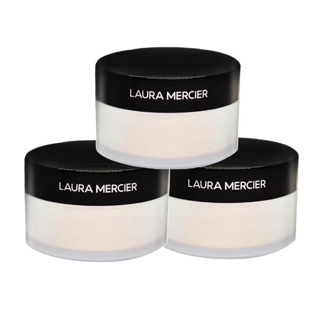 【LAURA MERCIER 蘿拉蜜思】煥顏透明蜜粉29gx3入#透明色(國際航空版)