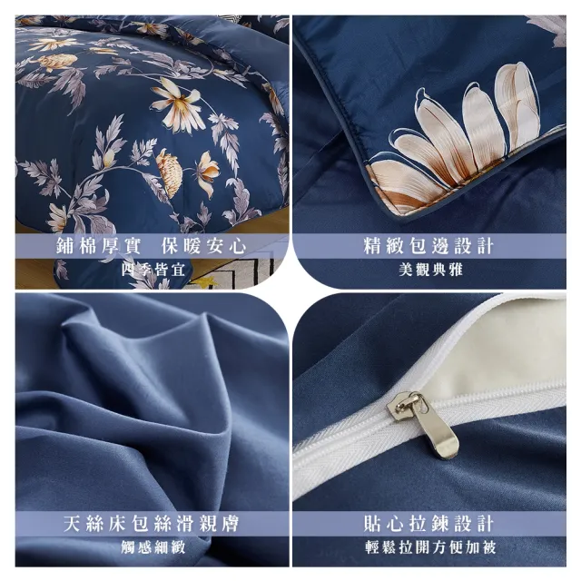 【Jindachi 金大器】60天絲鋪棉兩用被+新光遠紅外線抗菌發熱被-6x7尺雙人(極暖保暖被 發熱被 禦寒冬被)