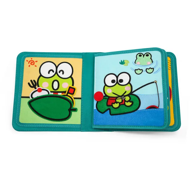 【My First Book】特別冊-keroppi大眼蛙(0y+正版聯名/啟蒙玩具/蒙特梭利/布書/寶寶互動學習)